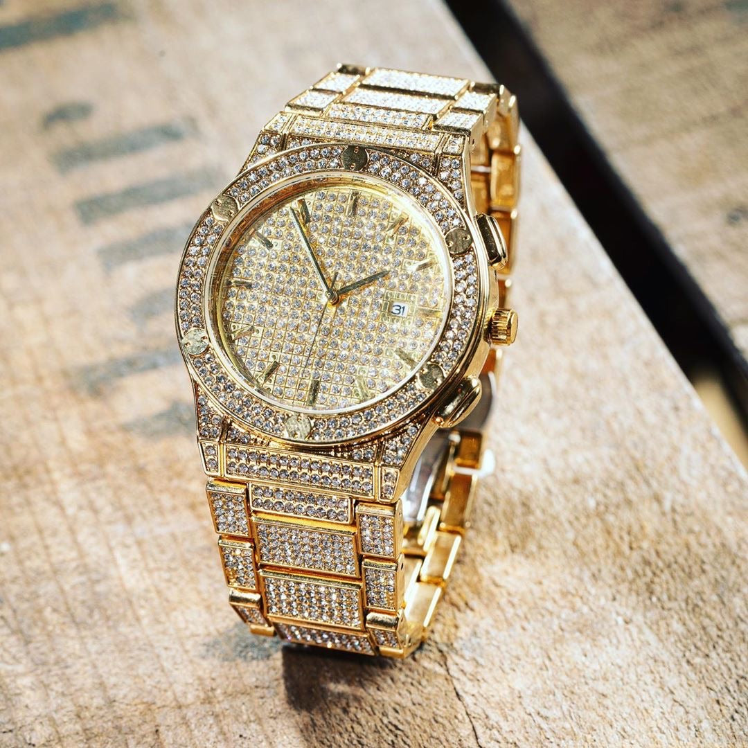 Royal Cz Watch Yellow Gold Color