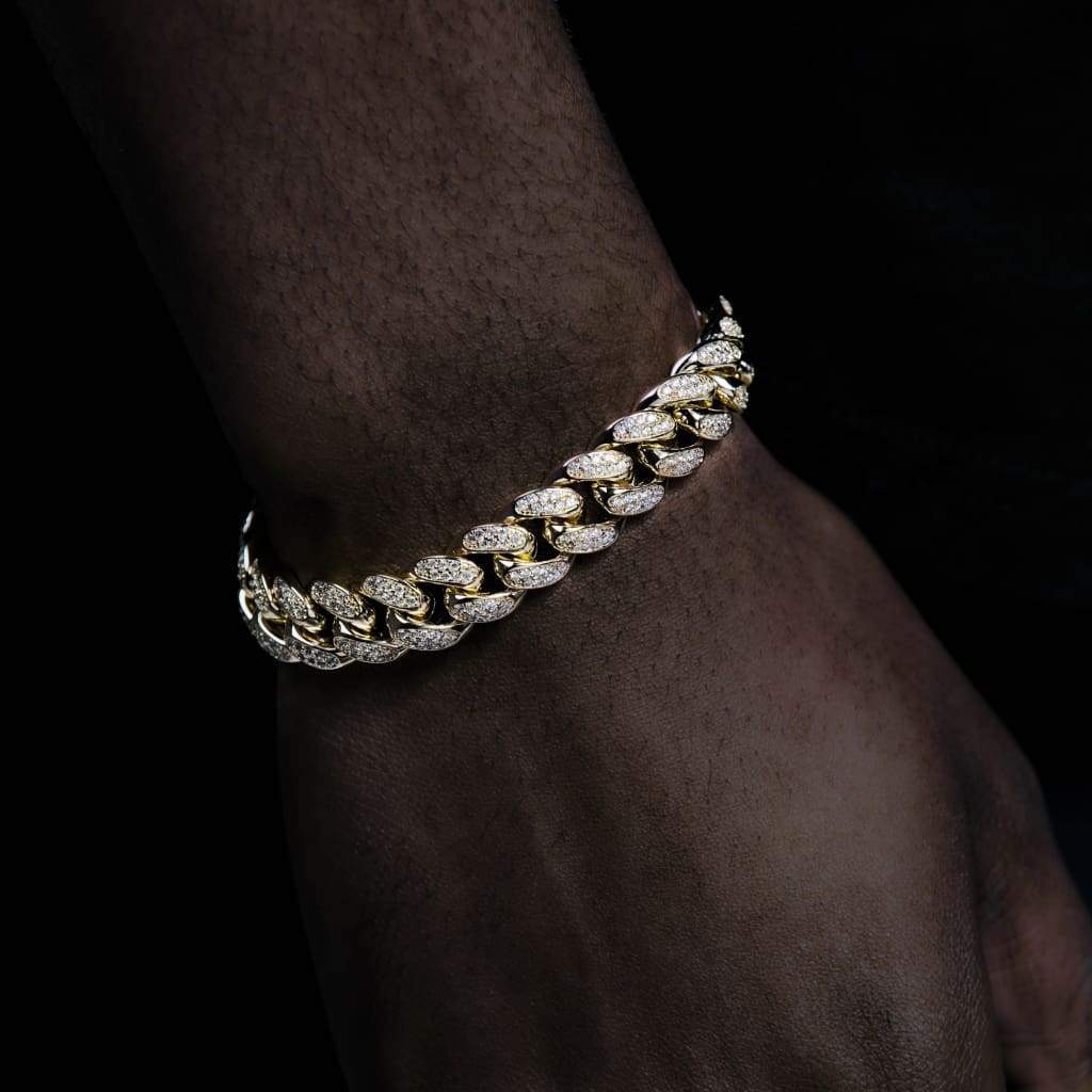 12mm Cuban Link Bracelets - Gold Color - RKSCART