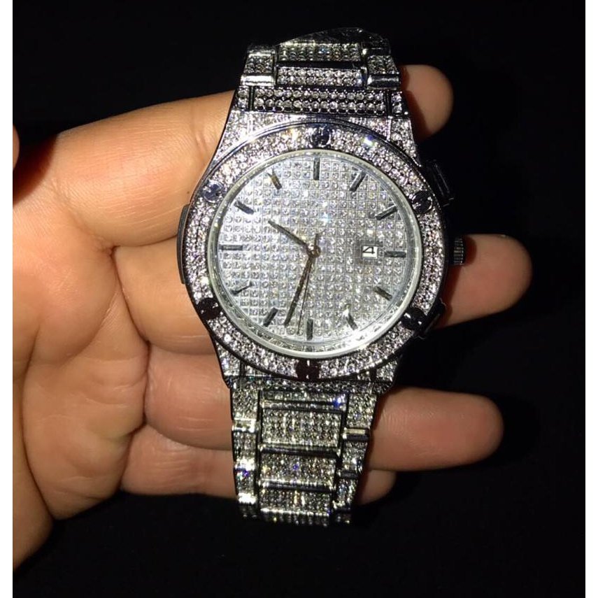 Royal Cz Watch White Gold Color