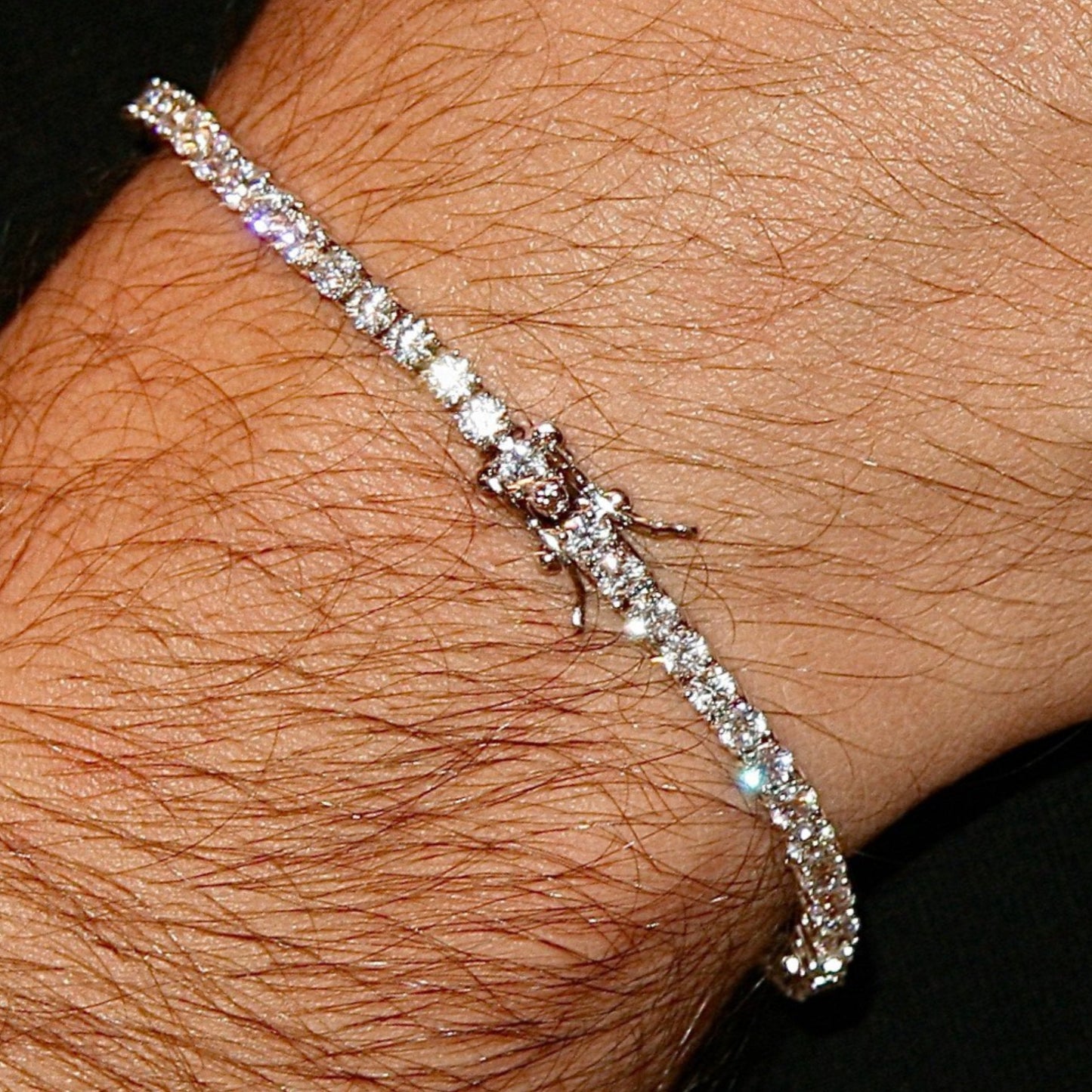 2.8mm Premium Cz Tennis Bracelets White Gold Color - RKSCART