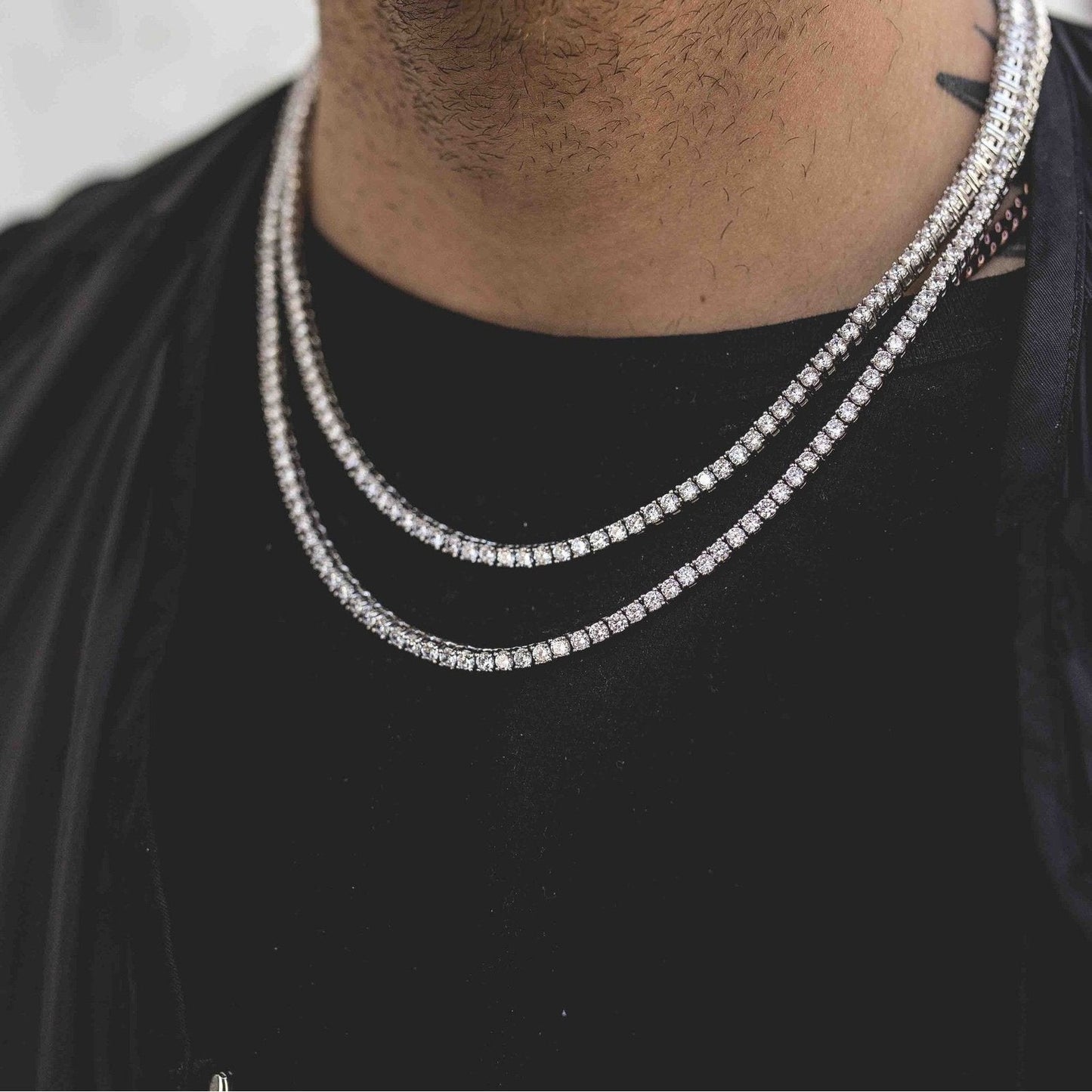 2.8mm Premium Cz Tennis Chain White Gold Color - RKSCART