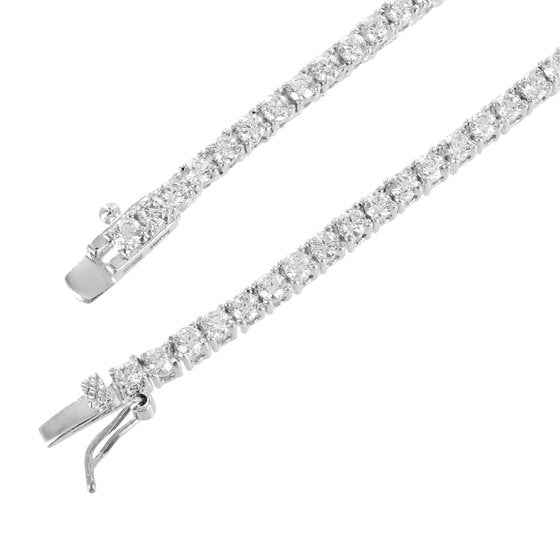 2.8mm Premium Cz Tennis Chain White Gold Color - RKSCART