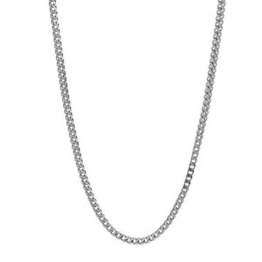 3mm Franco Box Chain-White Gold Color - RKSCART