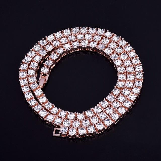 3mm Tennis Chain Alloy Rose Gold Color Plated - RKSCART