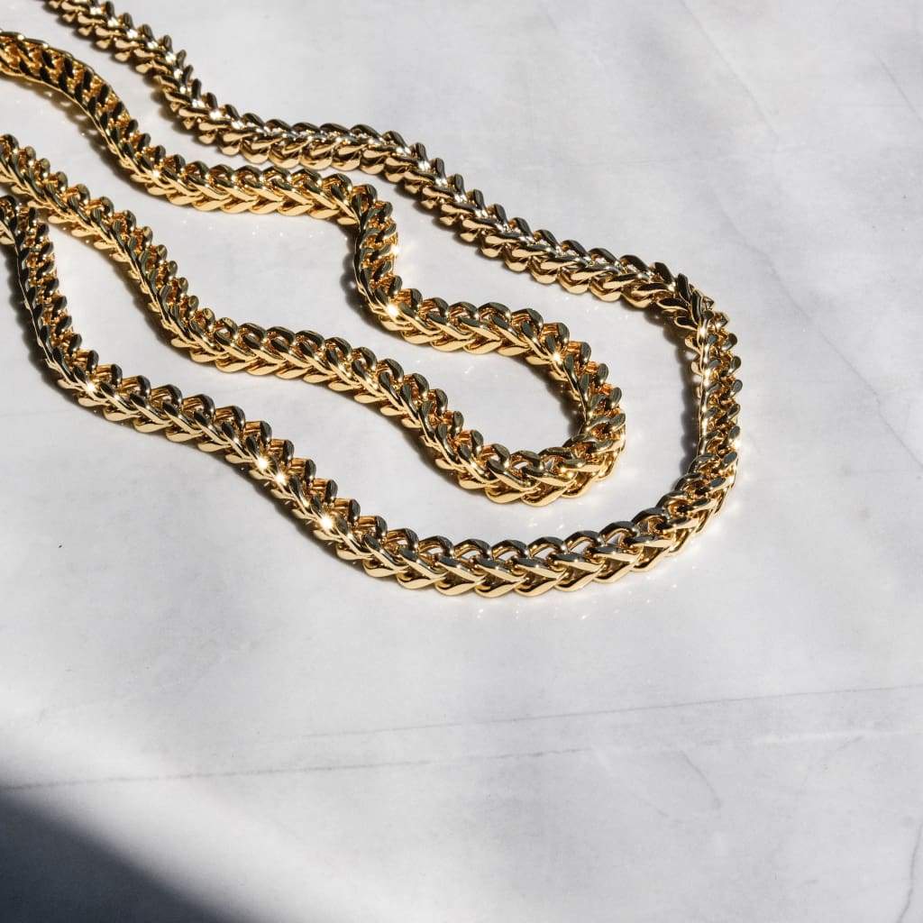 6mm Franco Chain Gold Color Plated - RKSCART