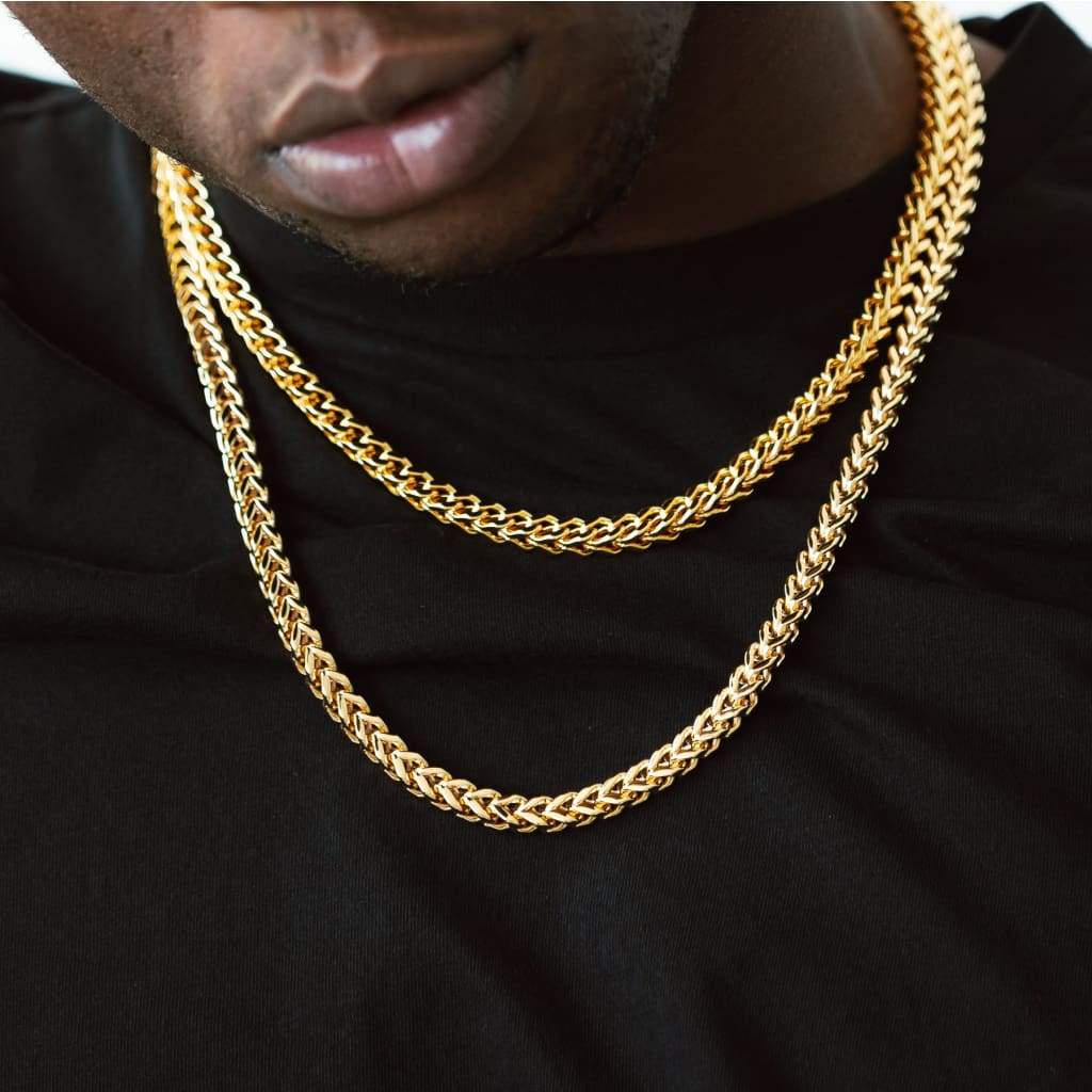 6mm Franco Chain Gold Color Plated - RKSCART