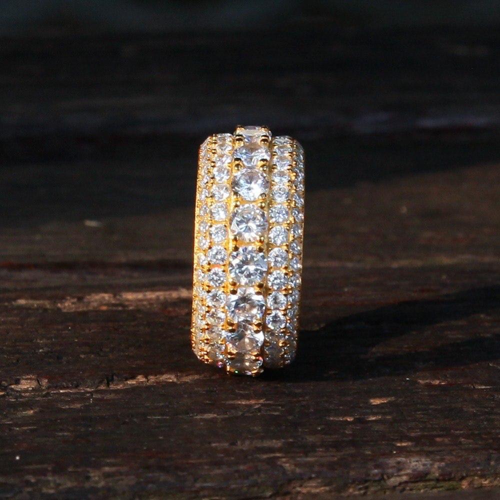 925 Silver Gold Color Eternity Rings - RKSCART