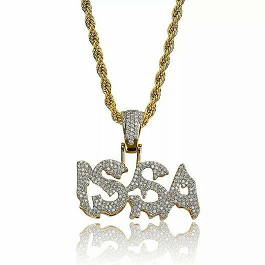 Diamond 2-Tone Issa Pendant