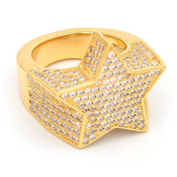 Migos cz Star Cluster Diamond Simulated Rings