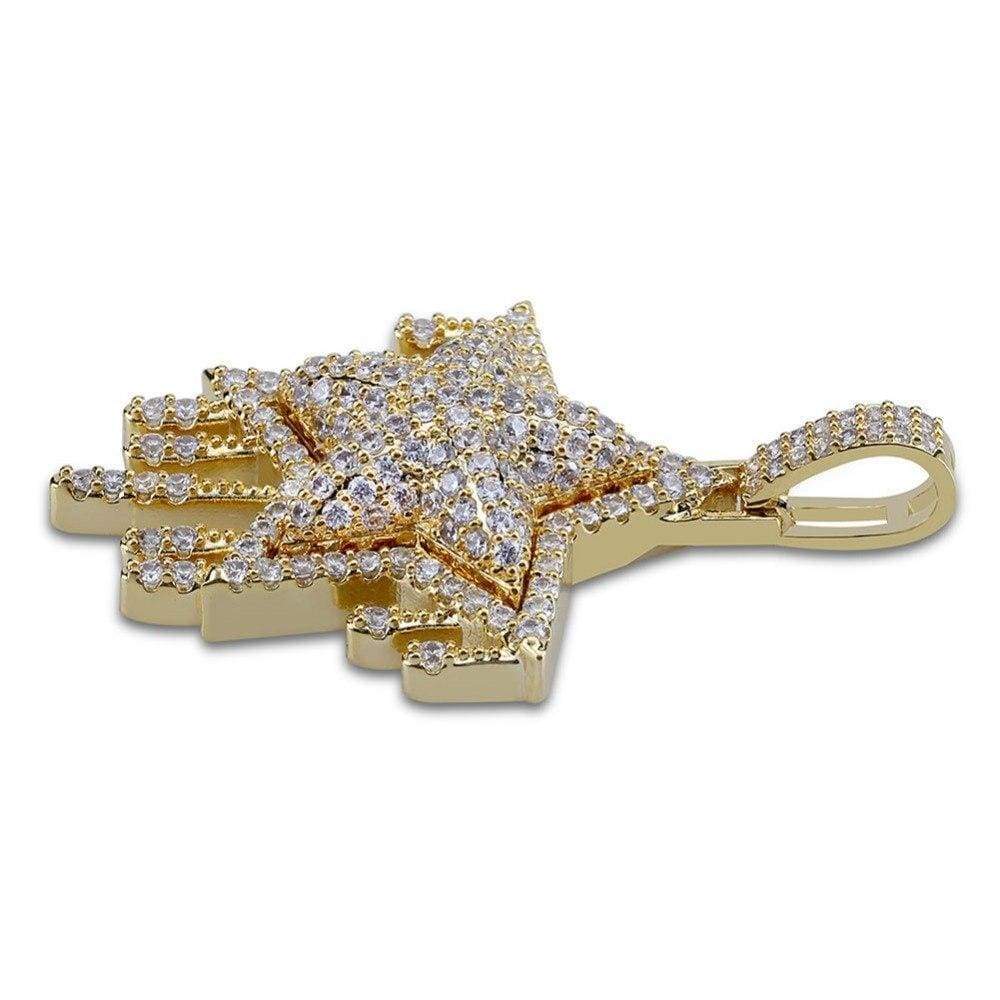 Dripping Star Pendant Yellow Gold Color