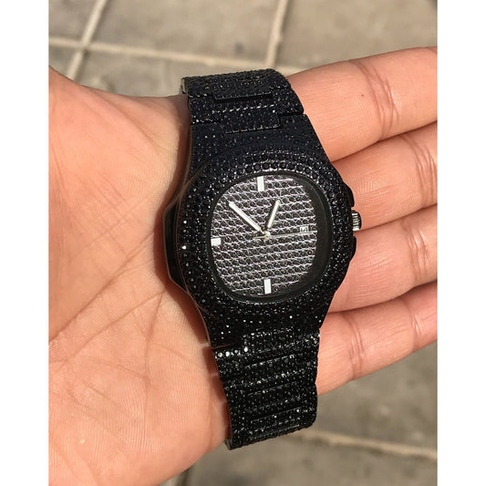 Nautical Watch Black Nano Gemstones