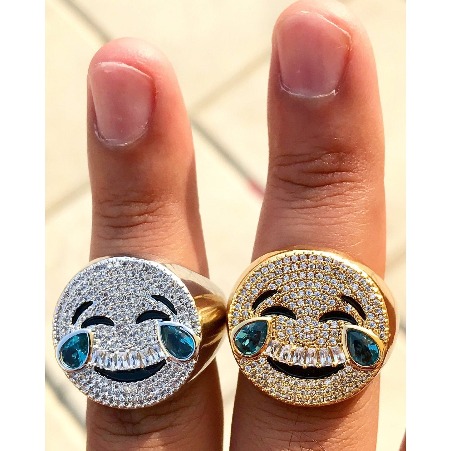 😂Laughing Emoji Lab  Rings