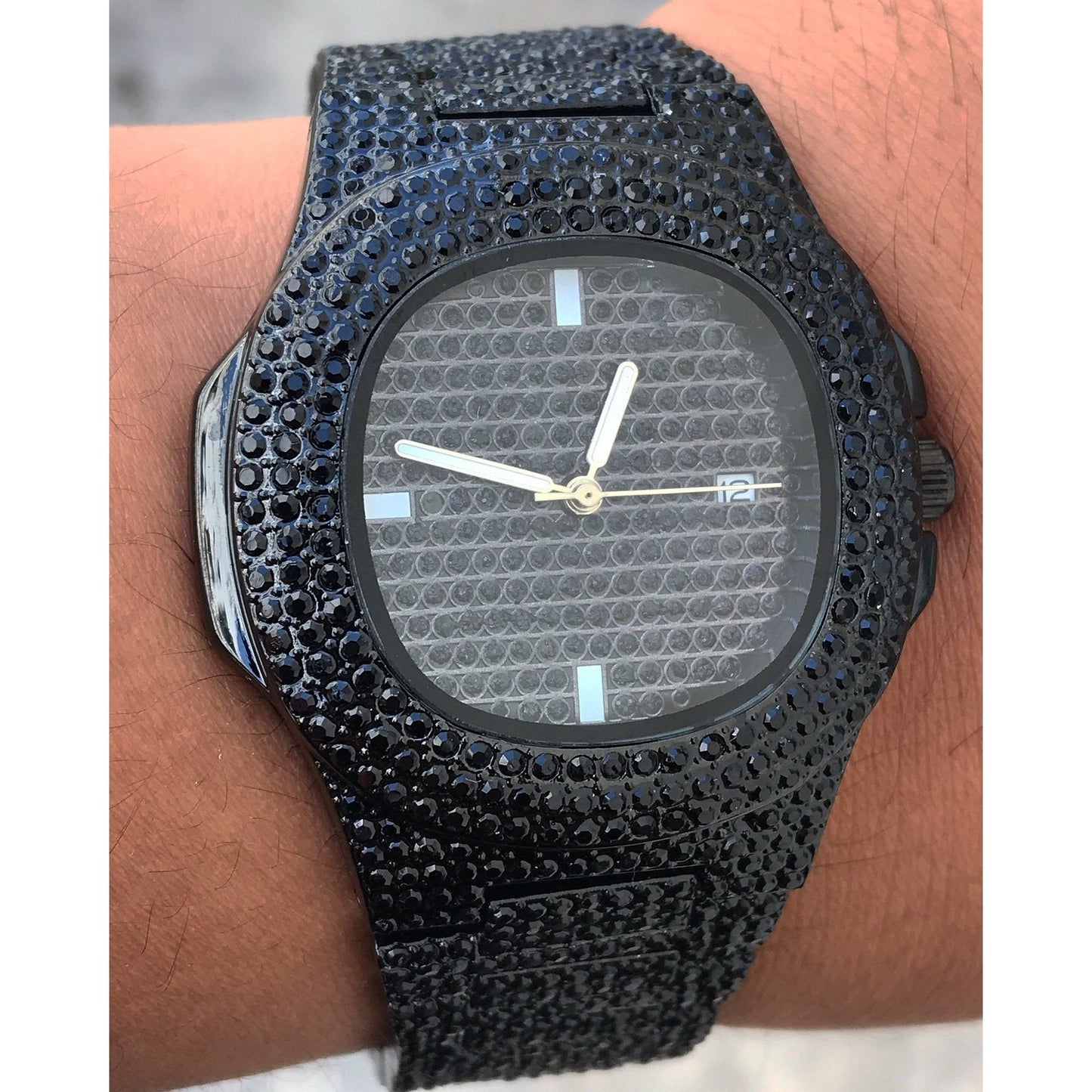 Nautical Watch Black Nano Gemstones