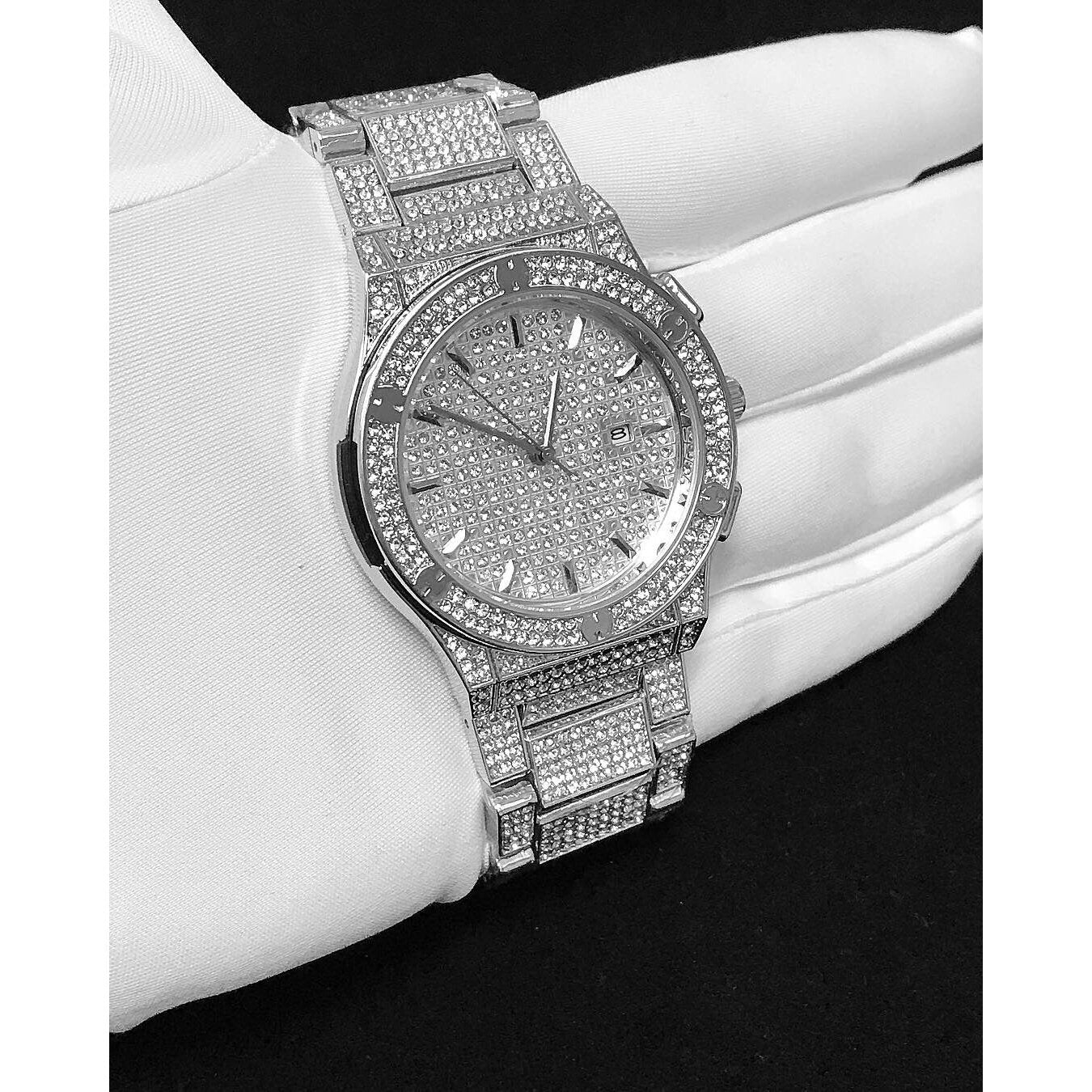 Royal Cz Watch White Gold Color